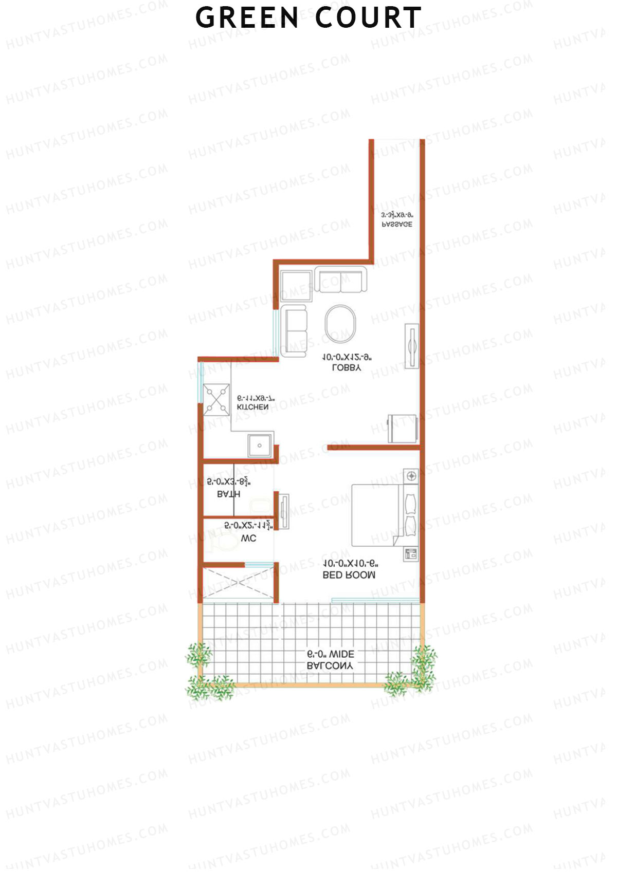 Green Court Tower G Unit 8 Floor Plan