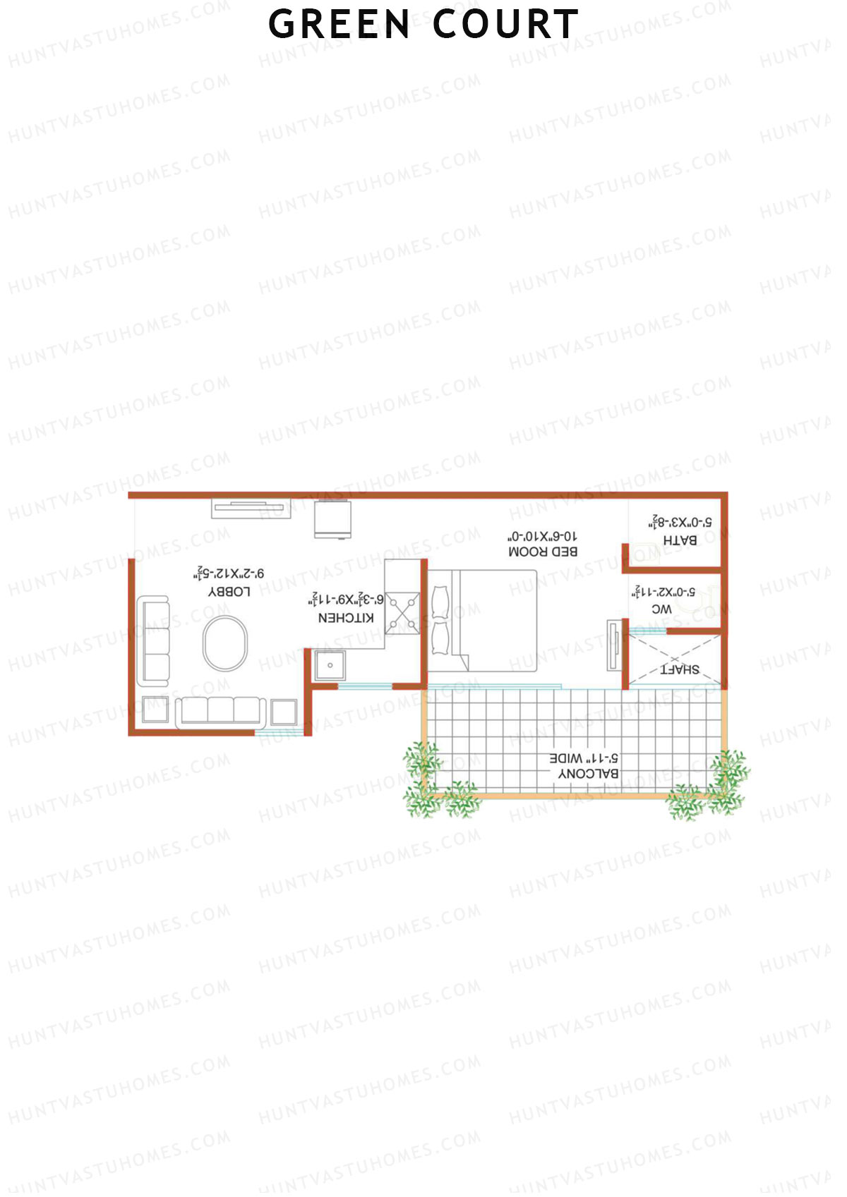 Green Court Tower H Unit 10 Floor Plan