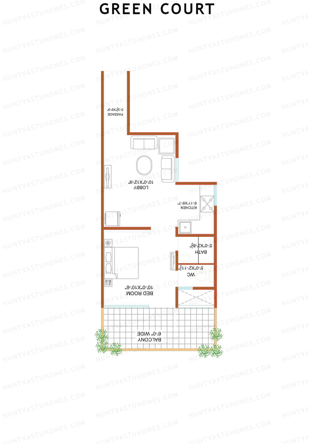 Green Court Tower H Unit 11 Floor Plan