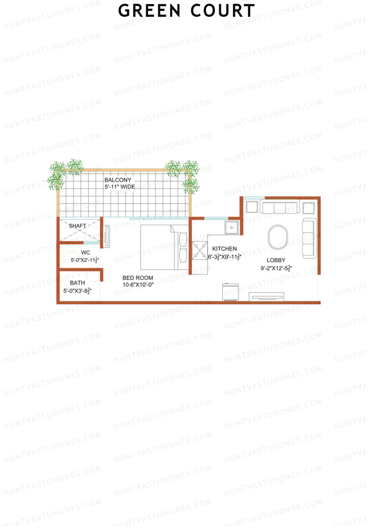 Green Court Tower H Unit 4 Floor Plan