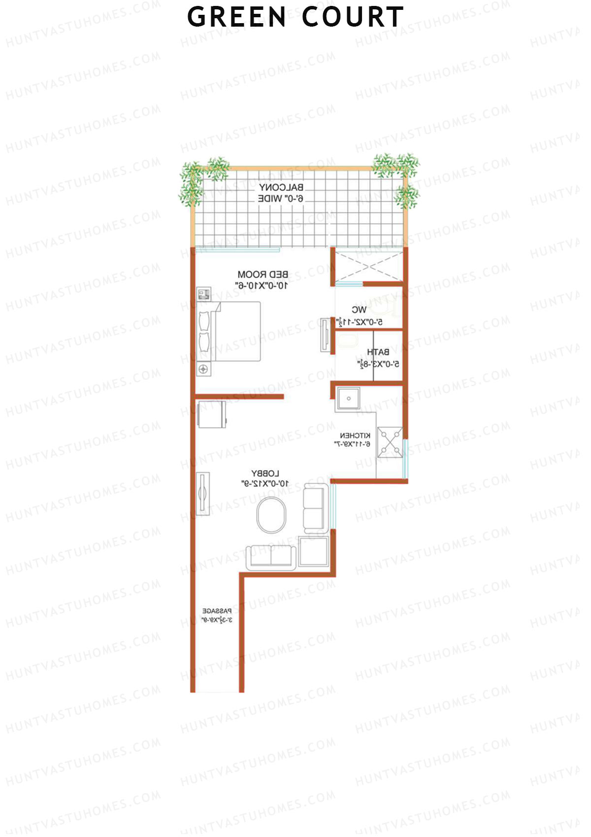 Green Court Tower H Unit 8 Floor Plan