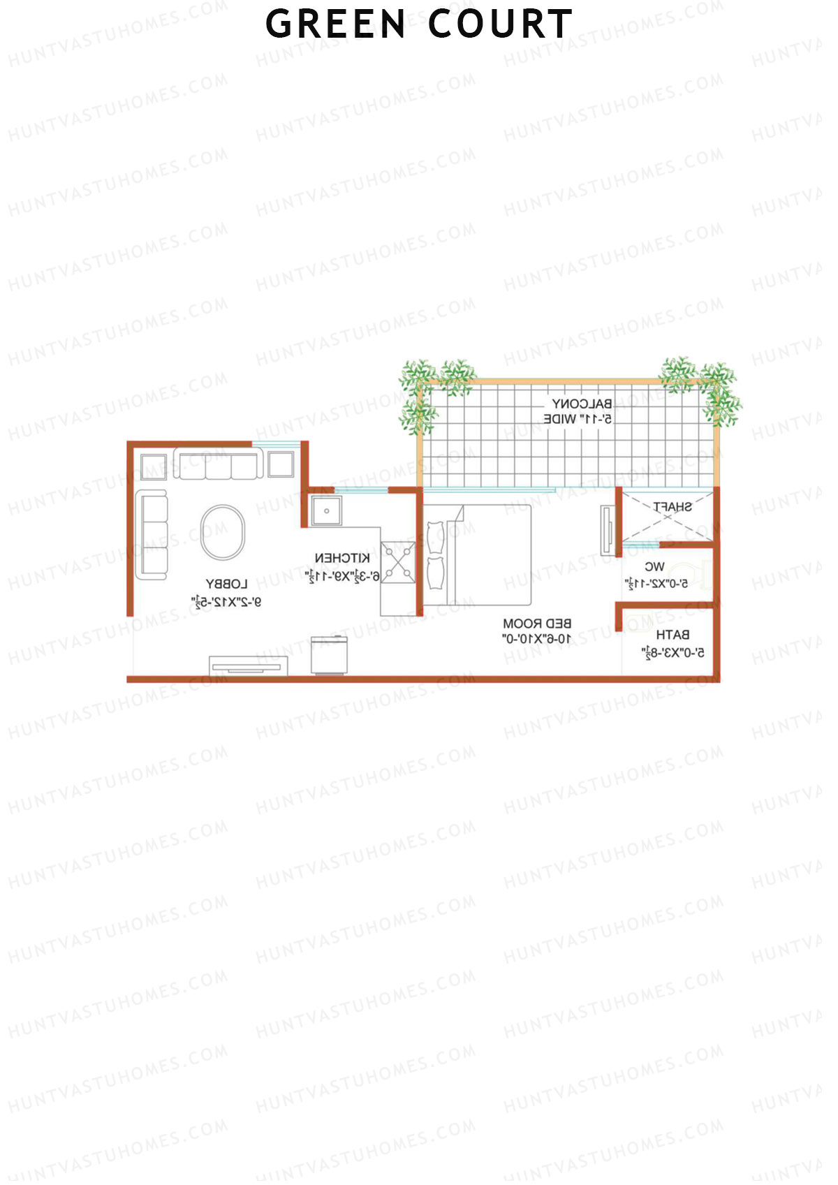 Green Court Tower H Unit 9 Floor Plan