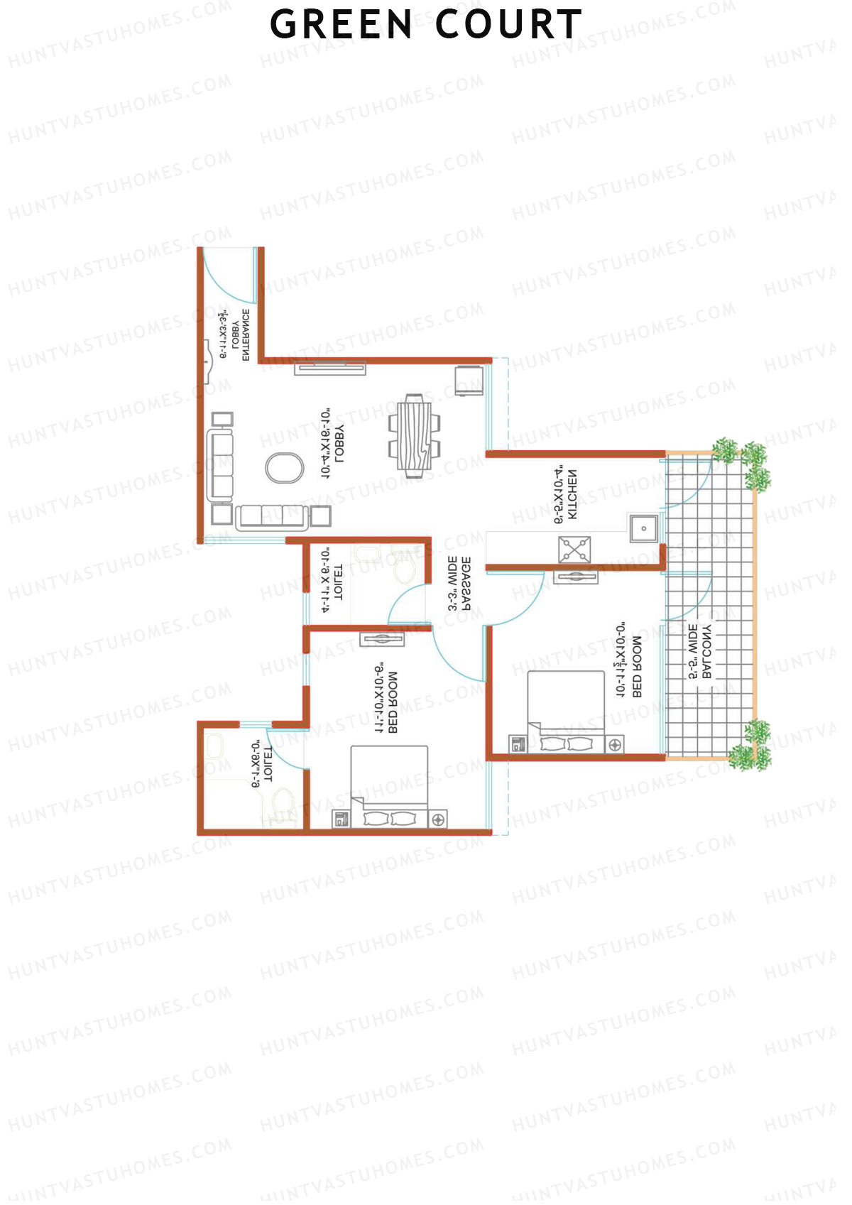 Green Court Tower J Unit 6 Floor Plan
