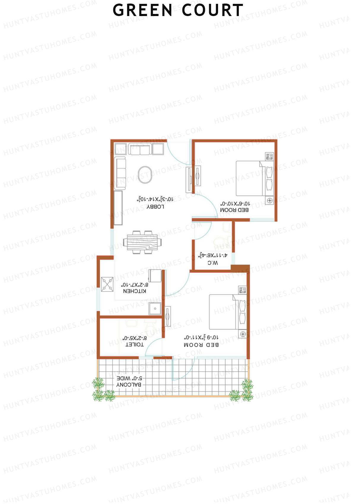 Green Court Tower K Unit 8 Floor Plan