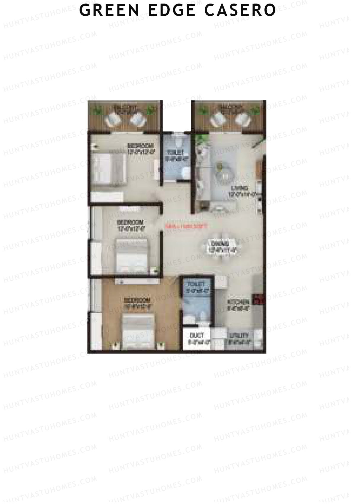 Green Edge Casero Tower 1 Unit 10 Floor Plan