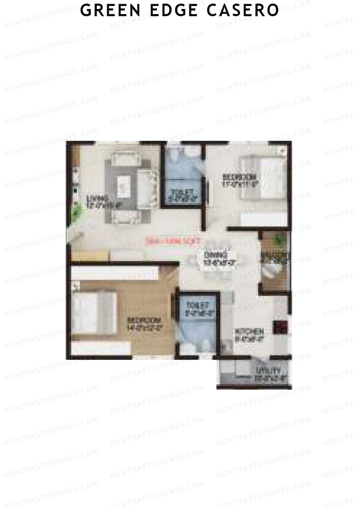 Green Edge Casero Tower 1 Unit 1 Floor Plan