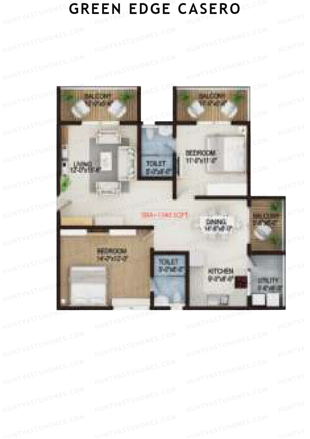 Green Edge Casero Tower 1 Unit 1 Floor Plan