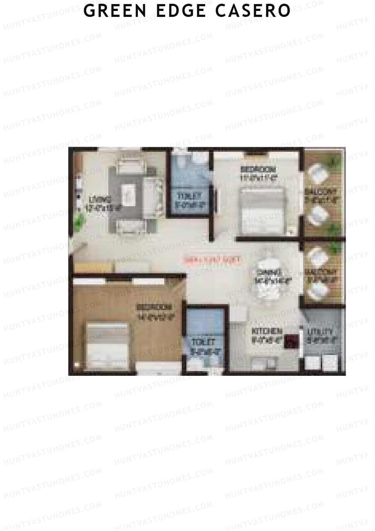 Green Edge Casero Tower 1 Unit 2 Floor Plan