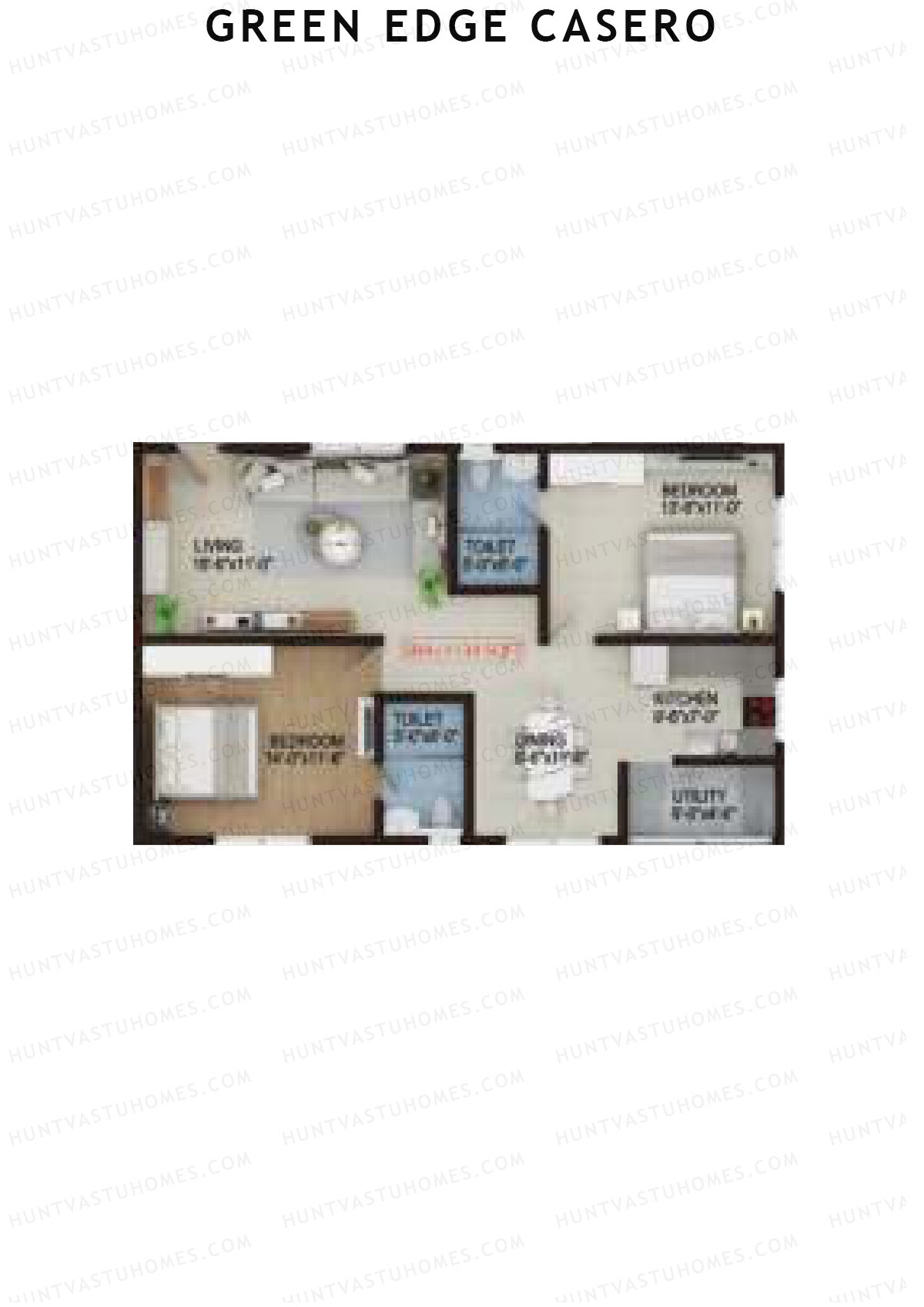 Green Edge Casero Tower 1 Unit 3 Floor Plan
