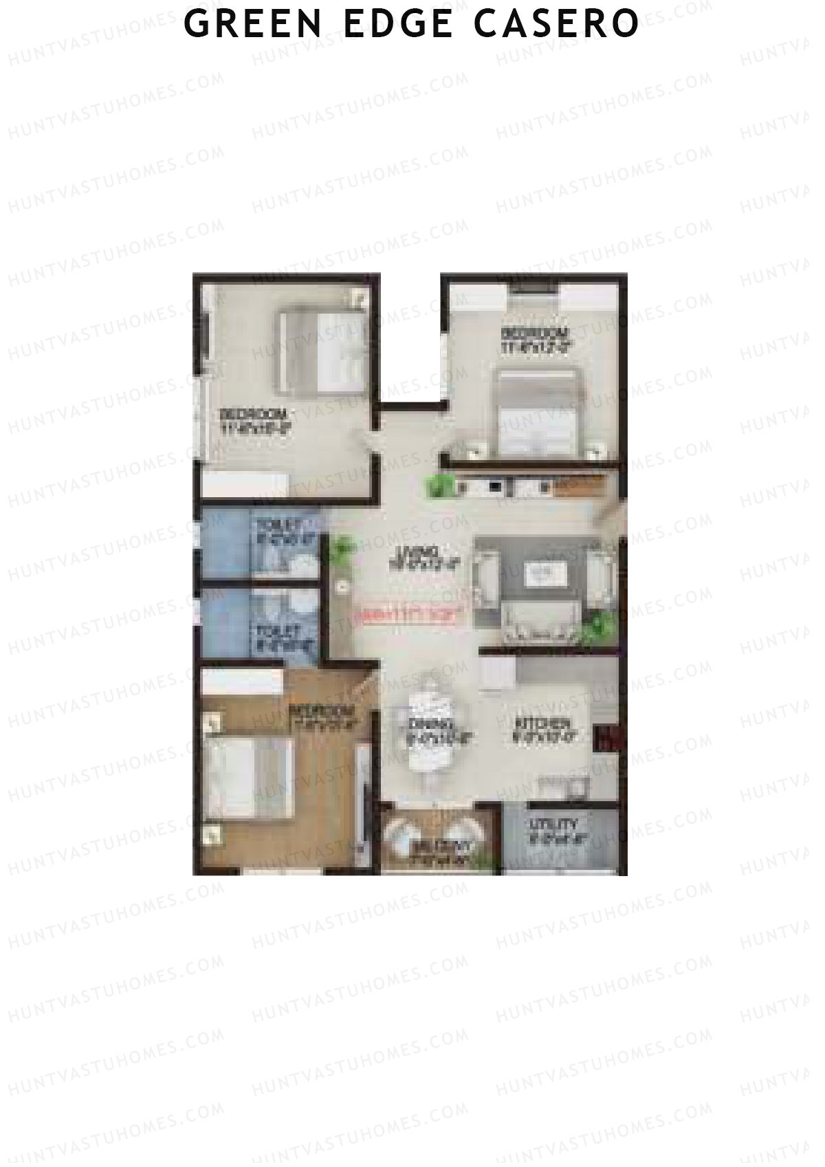 Green Edge Casero Tower 1 Unit 4 Floor Plan