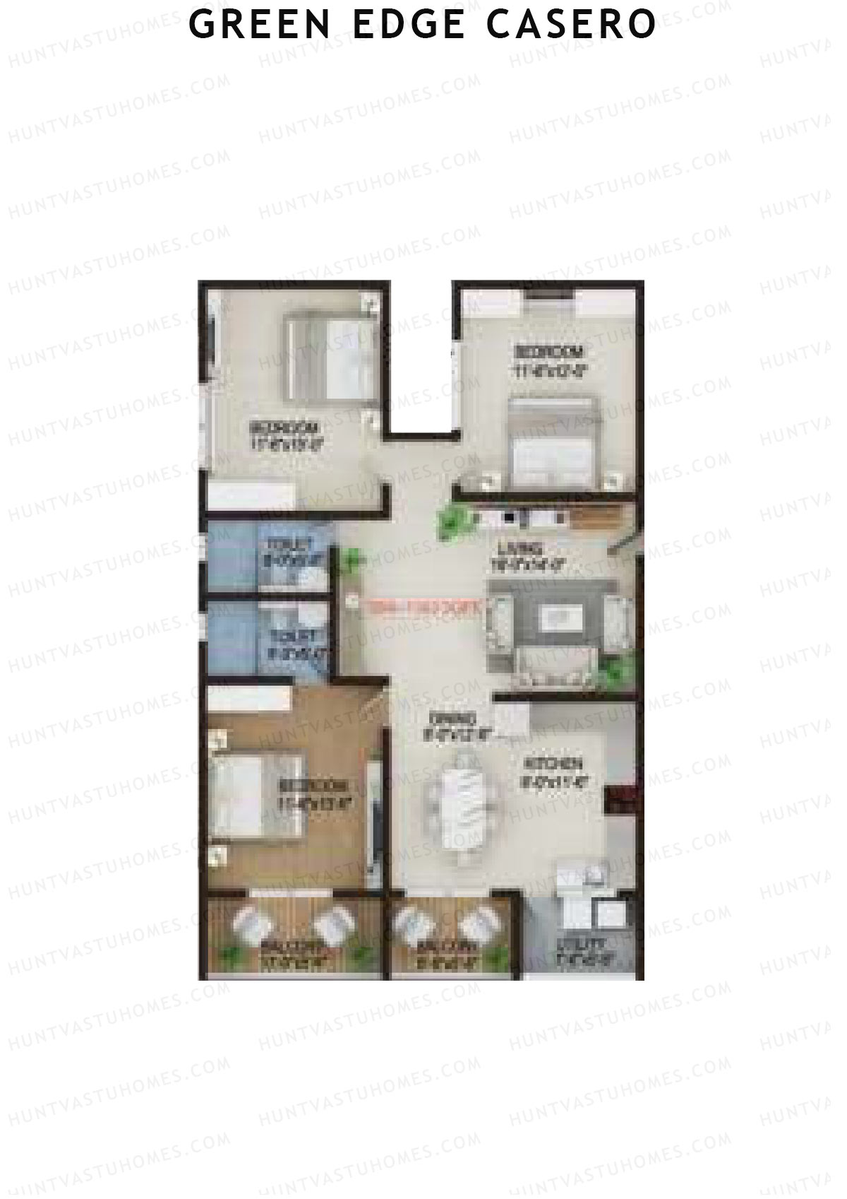 Green Edge Casero Tower 1 Unit 4 Floor Plan