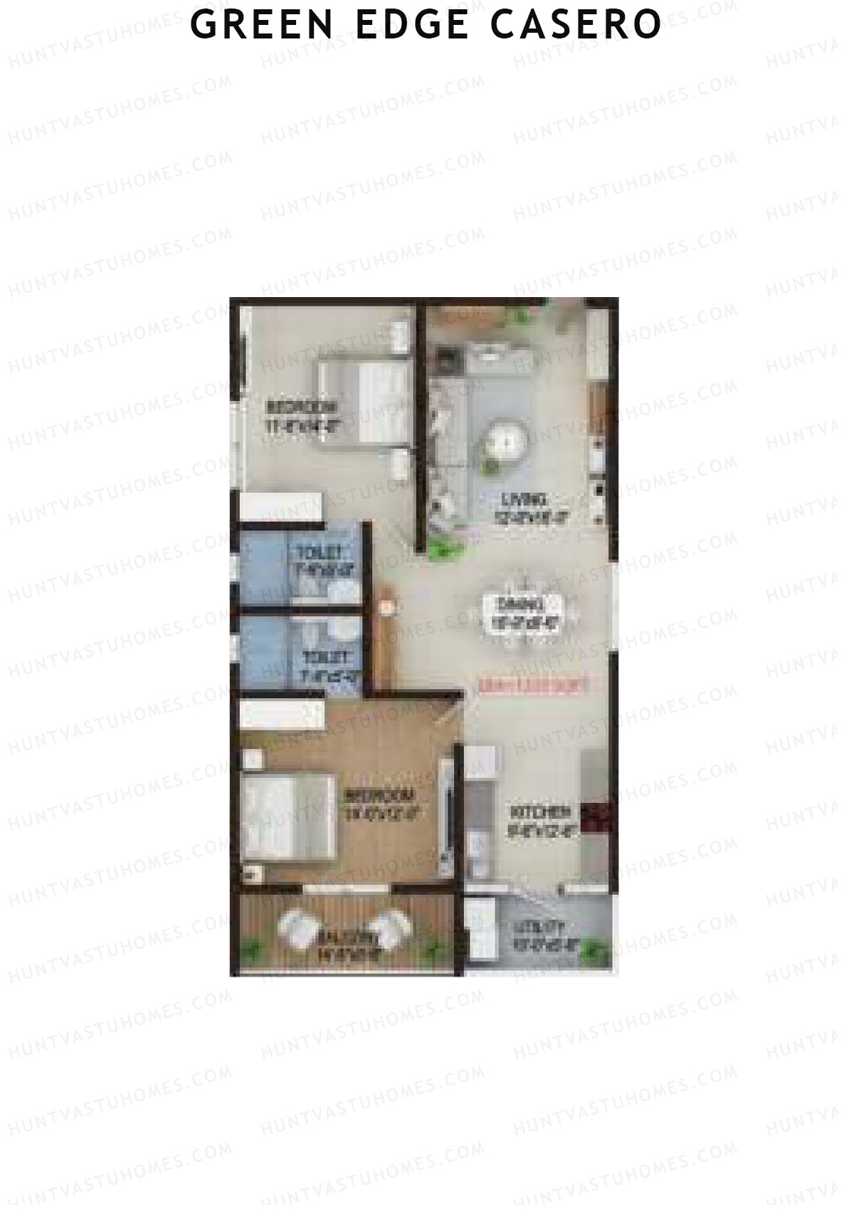 Green Edge Casero Tower 1 Unit 5 Floor Plan