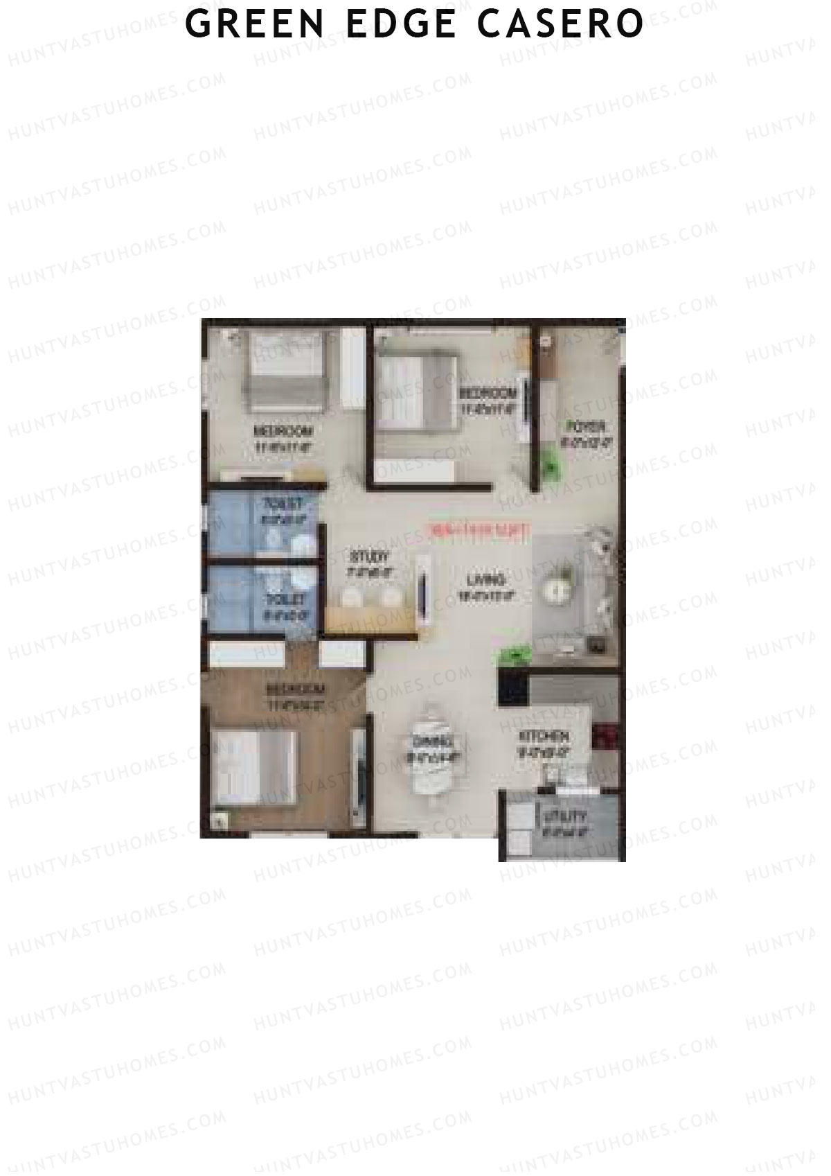 Green Edge Casero Tower 1 Unit 7 Floor Plan