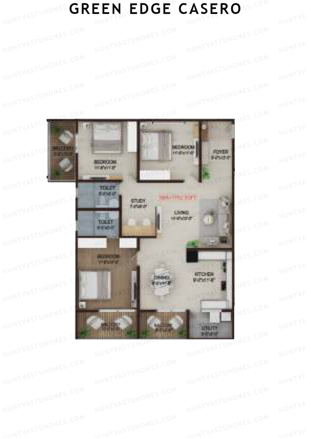 Green Edge Casero Tower 1 Unit 7 Floor Plan