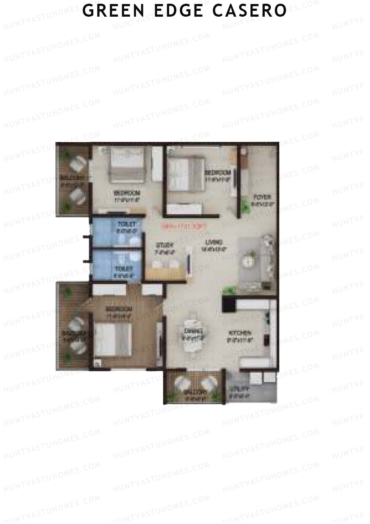 Green Edge Casero Tower 1 Unit 7 Floor Plan