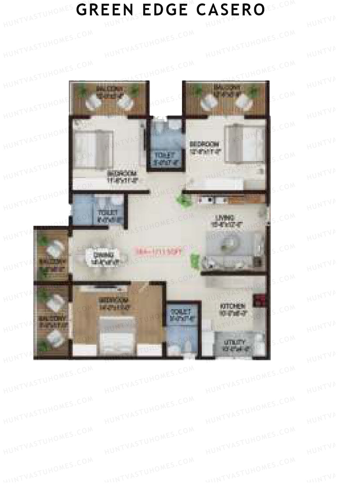 Green Edge Casero Tower 1 Unit 8 Floor Plan