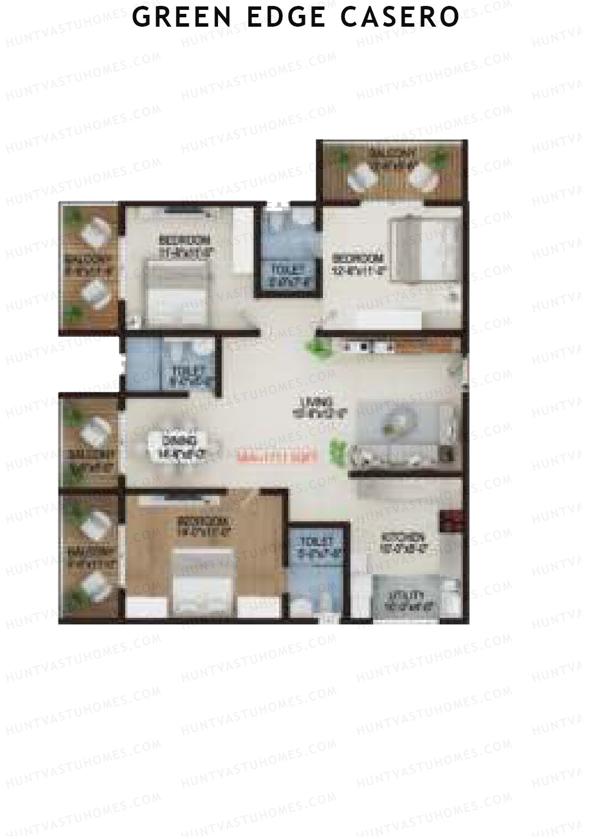 Green Edge Casero Tower 1 Unit 8 Floor Plan