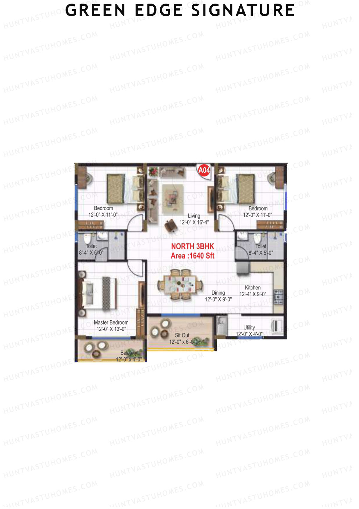 Green Edge Signature Block A Unit A3 Floor Plan