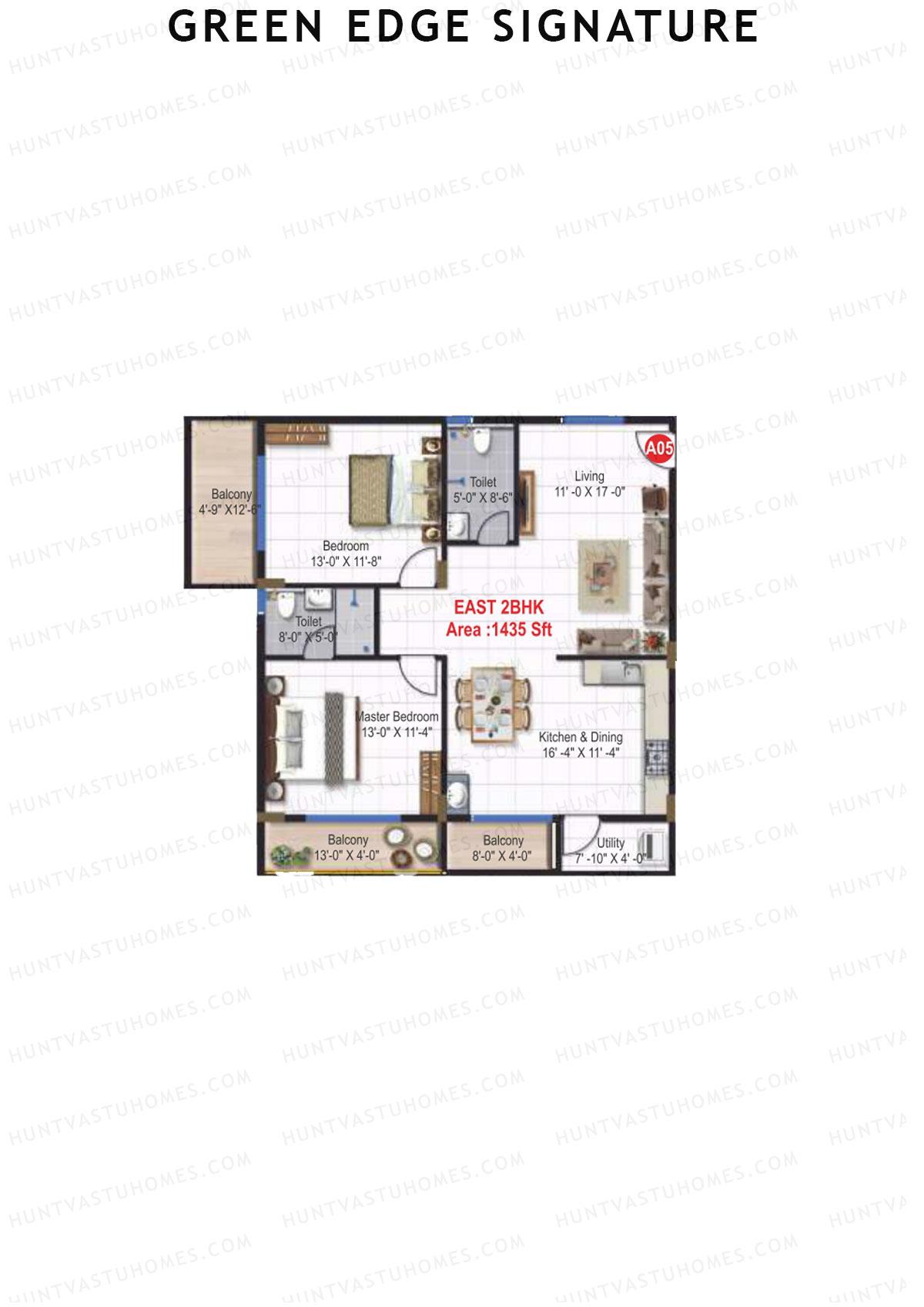 Green Edge Signature Block A Unit A5 Floor Plan
