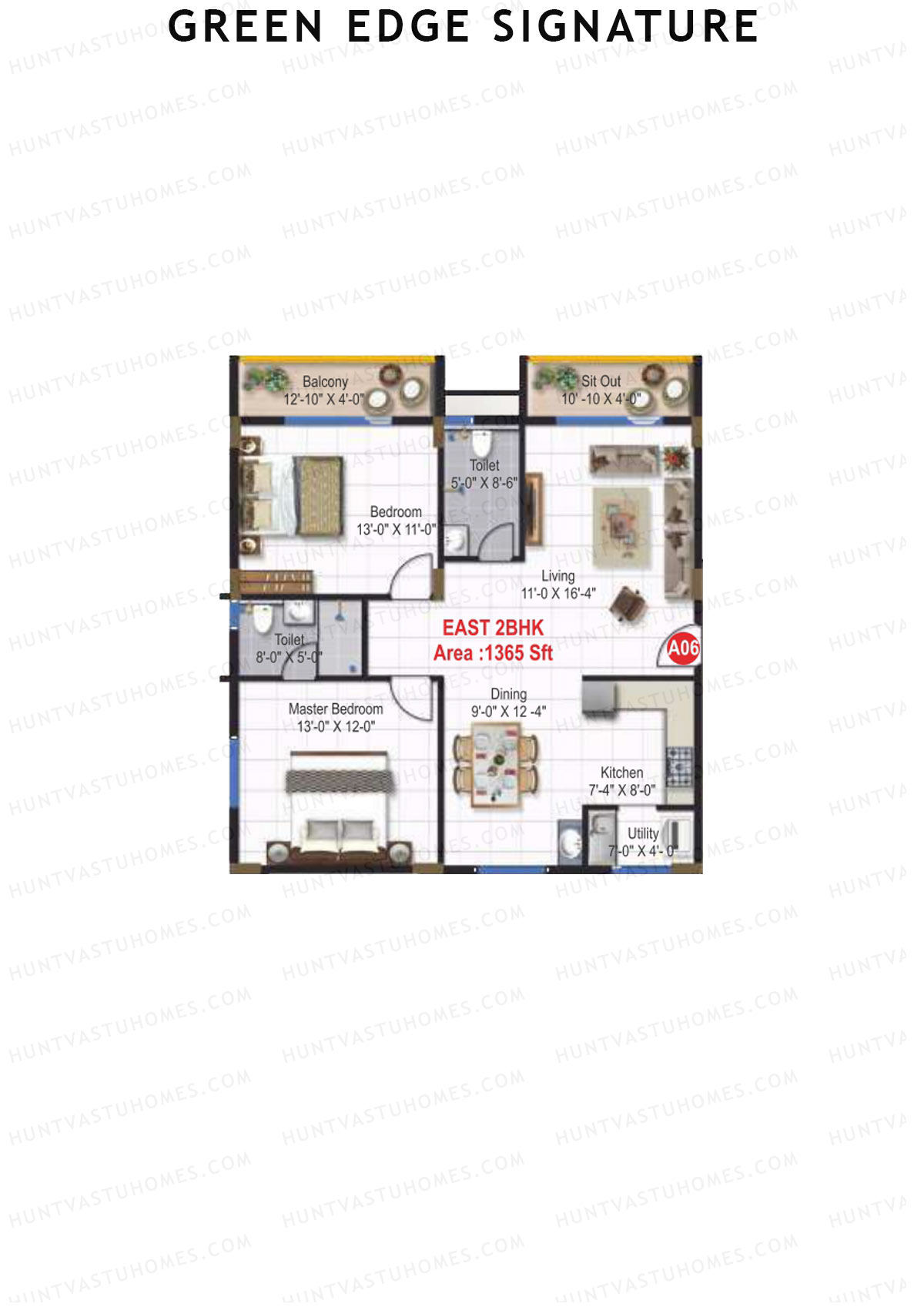 Green Edge Signature Block A Unit A6 Floor Plan