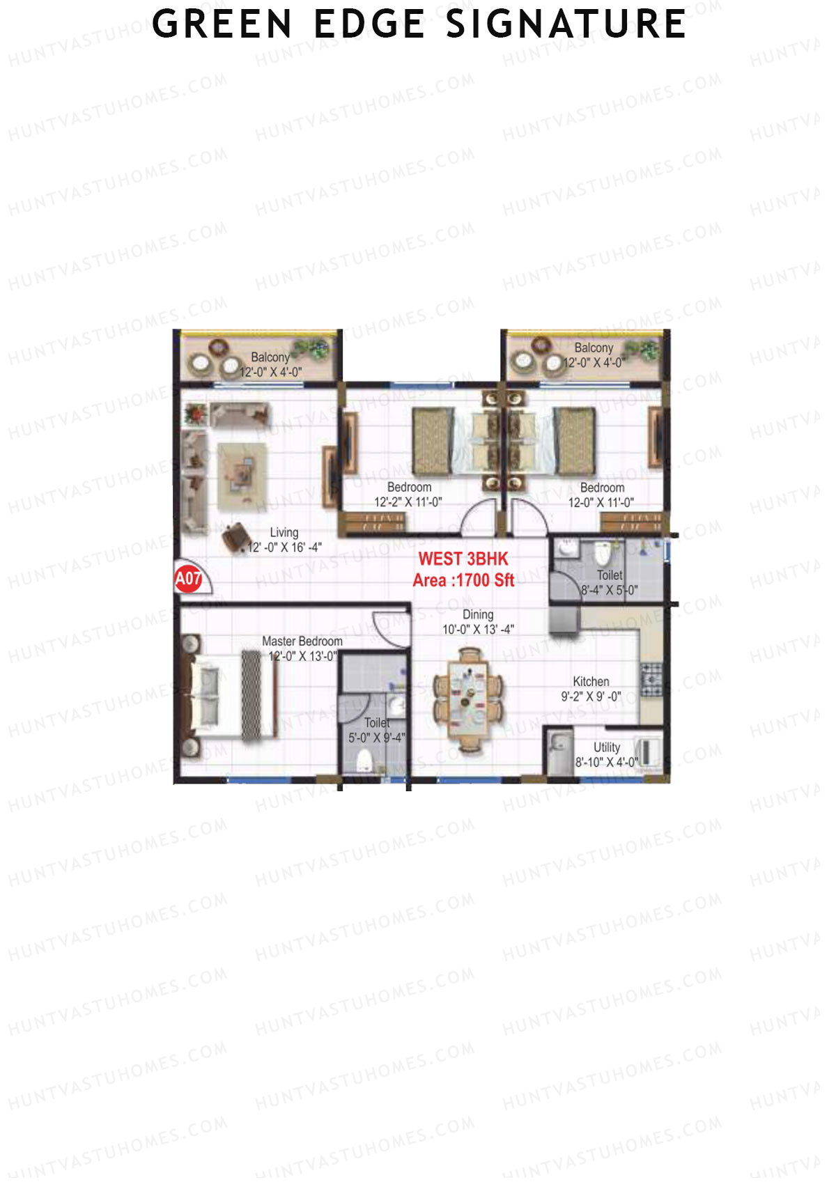 Green Edge Signature Block A Unit A7 Floor Plan