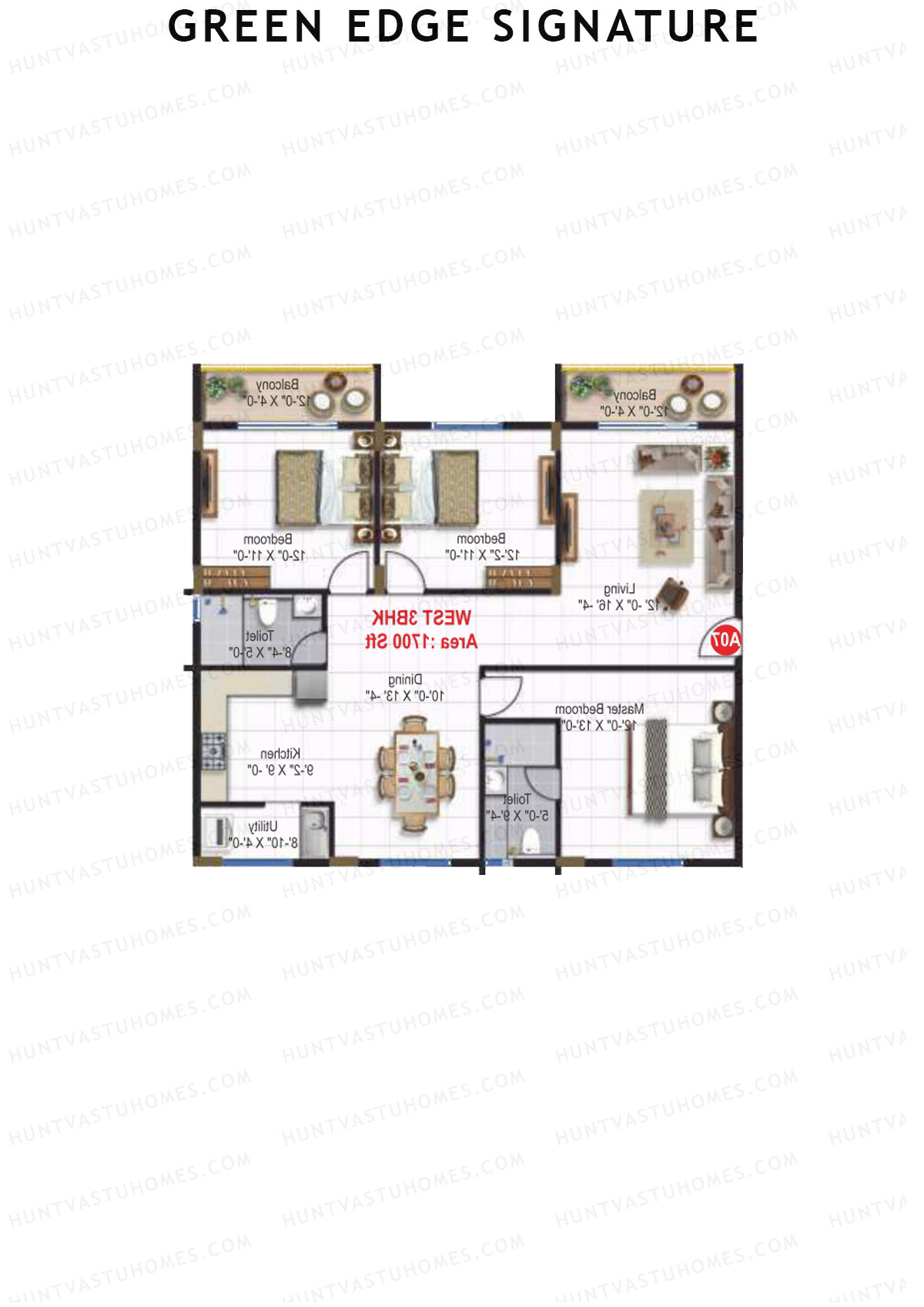 Green Edge Signature Block A Unit A8 Floor Plan