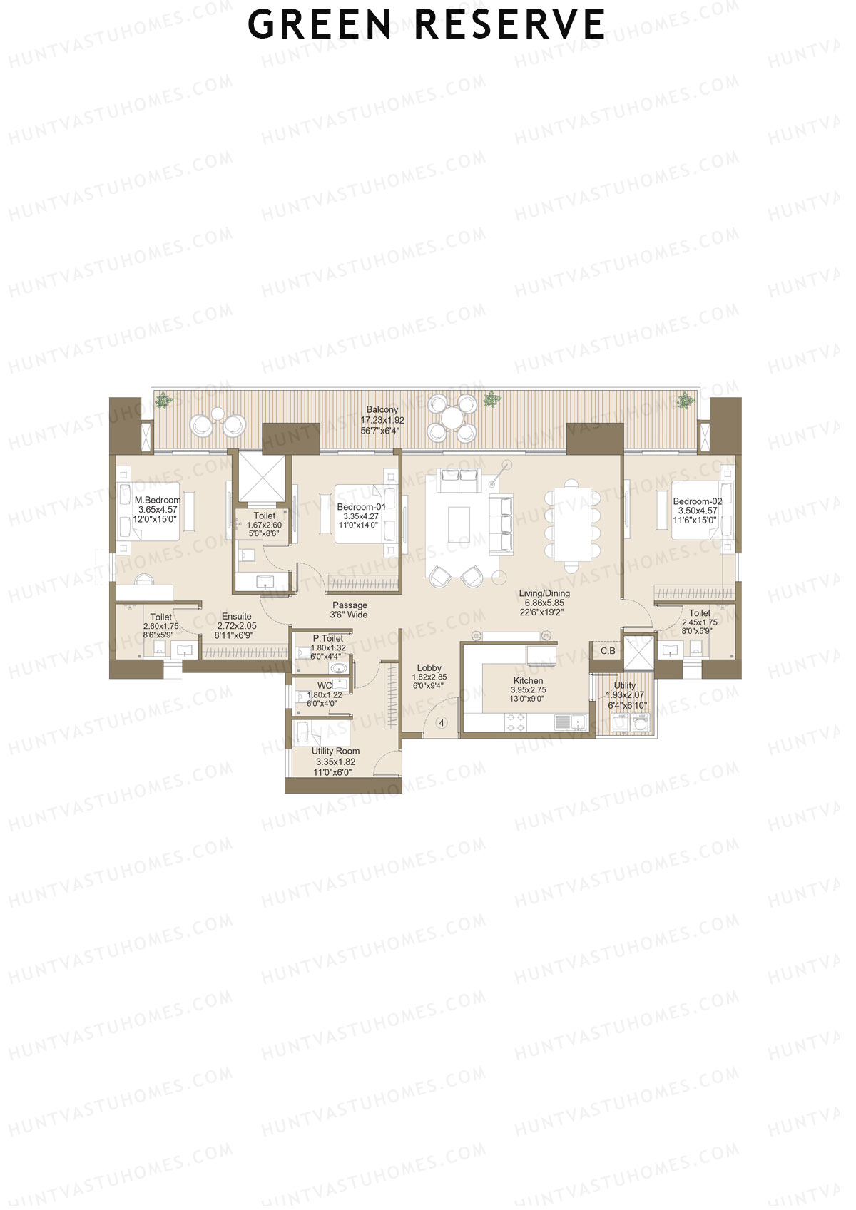 L&T Green Reserve Tower 2 Unit 4 Floor Plan