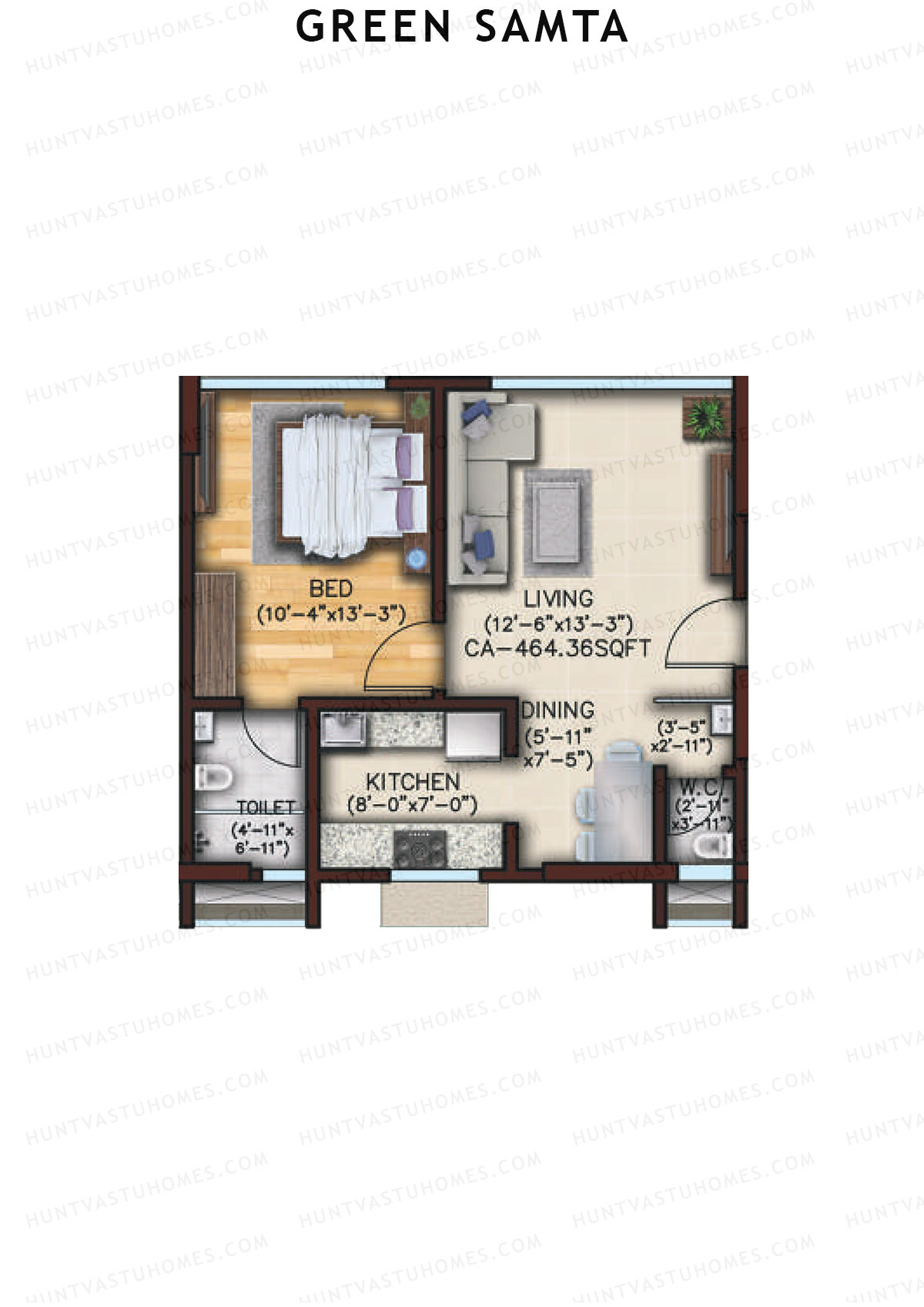 Green Samta Tower A Unit 1 Floor Plan