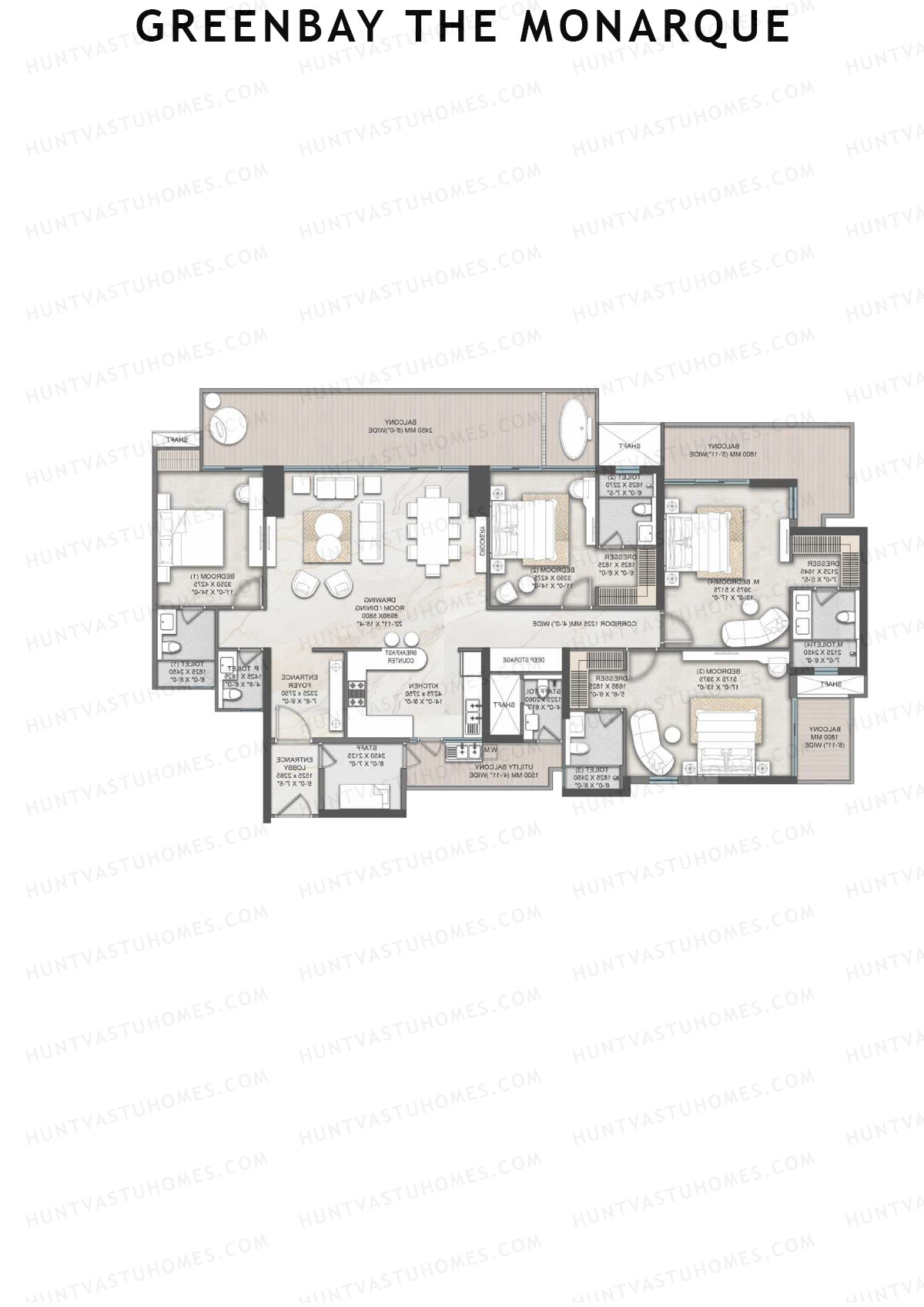 Greenbay The Monarque Tower A Unit 3 Floor Plan