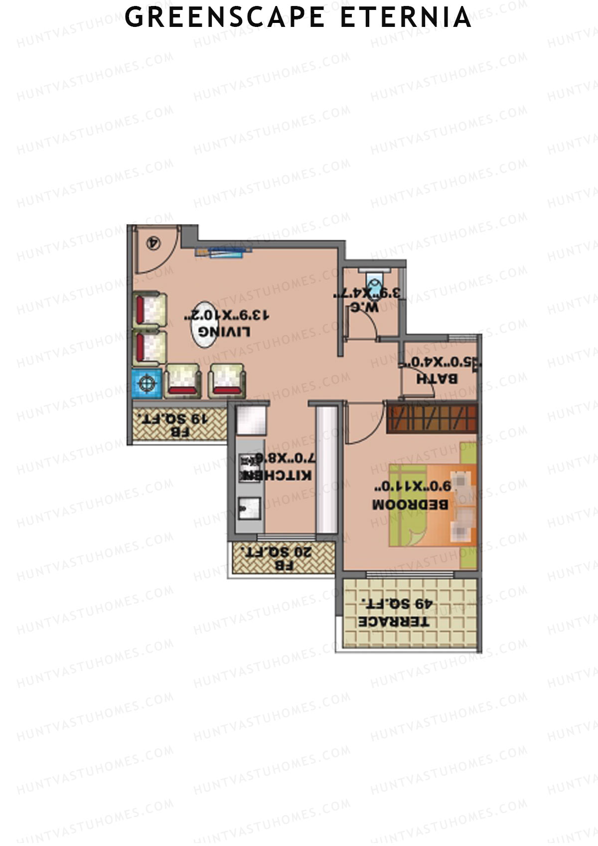 Greenscape Eternia Wing B Unit 1 Floor Plan