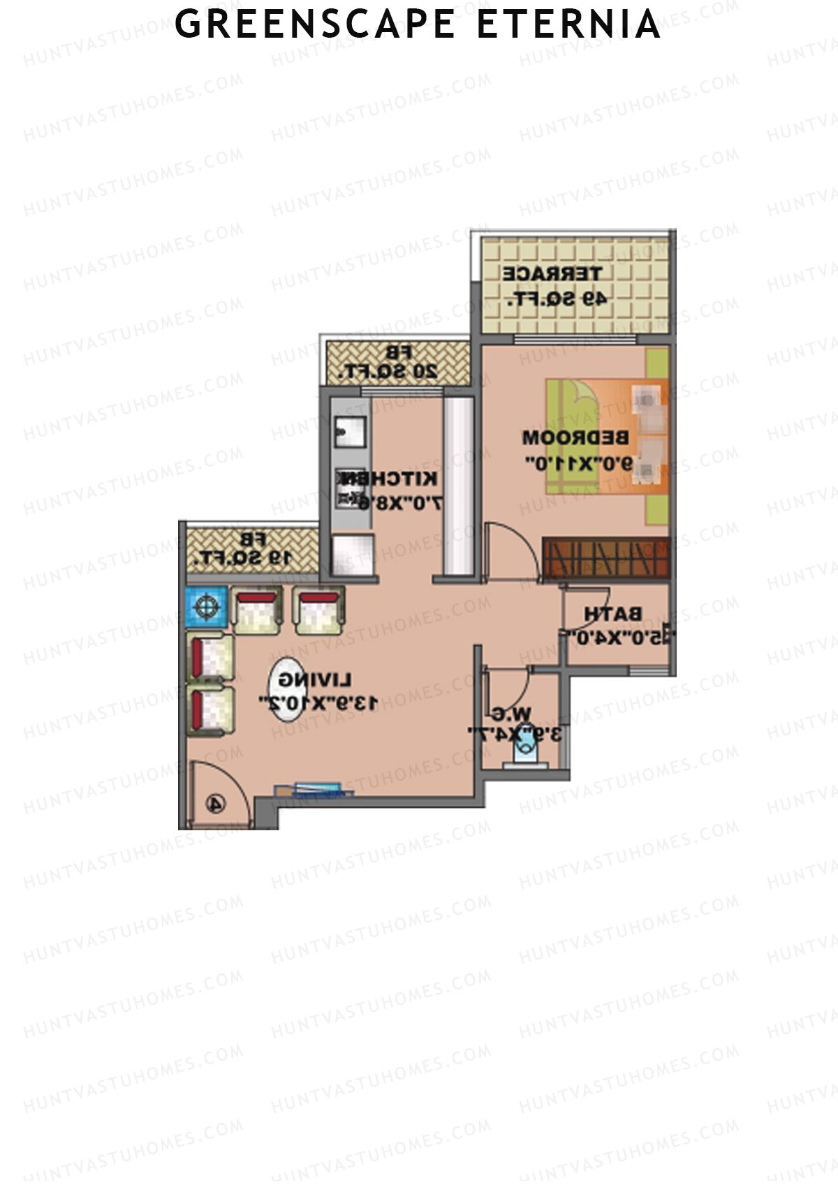 Greenscape Eternia Wing B Unit 4 Floor Plan