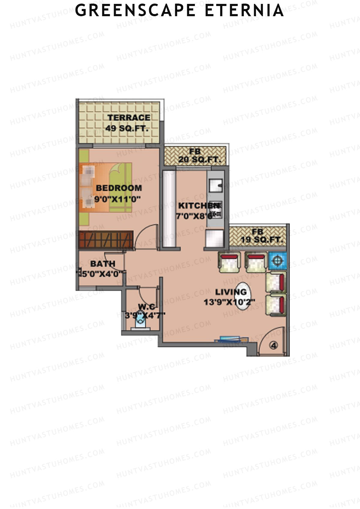 Greenscape Eternia Wing C Unit 3 Floor Plan