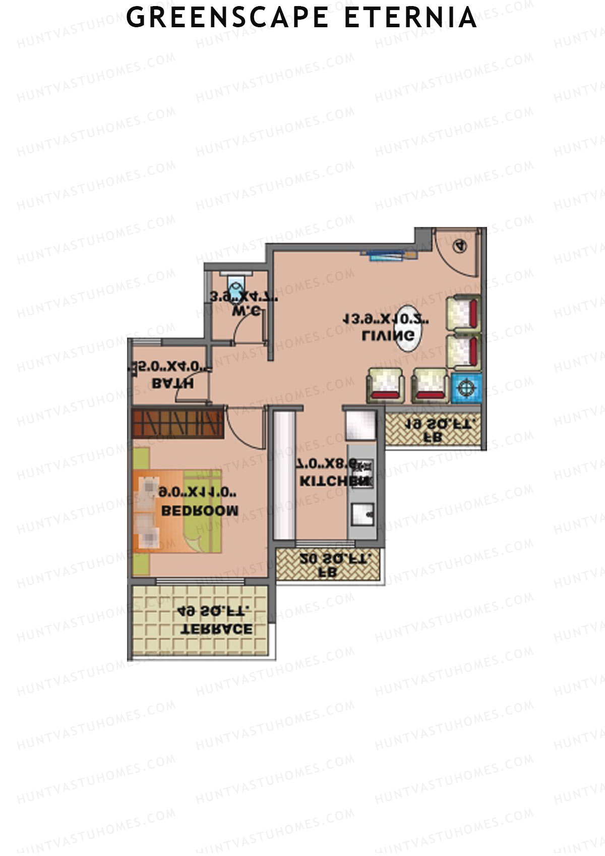 Greenscape Eternia Wing D Unit 1 Floor Plan