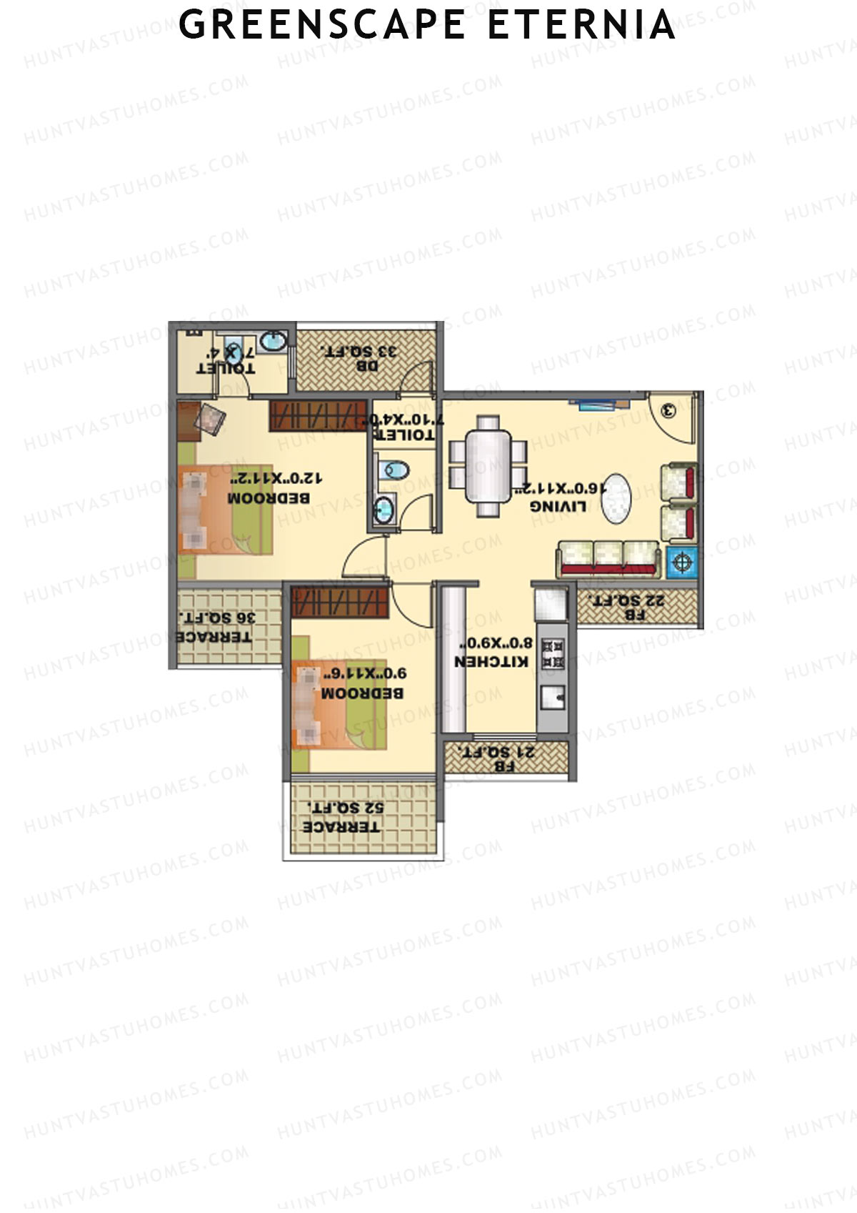 Greenscape Eternia Wing E Unit 1 Floor Plan