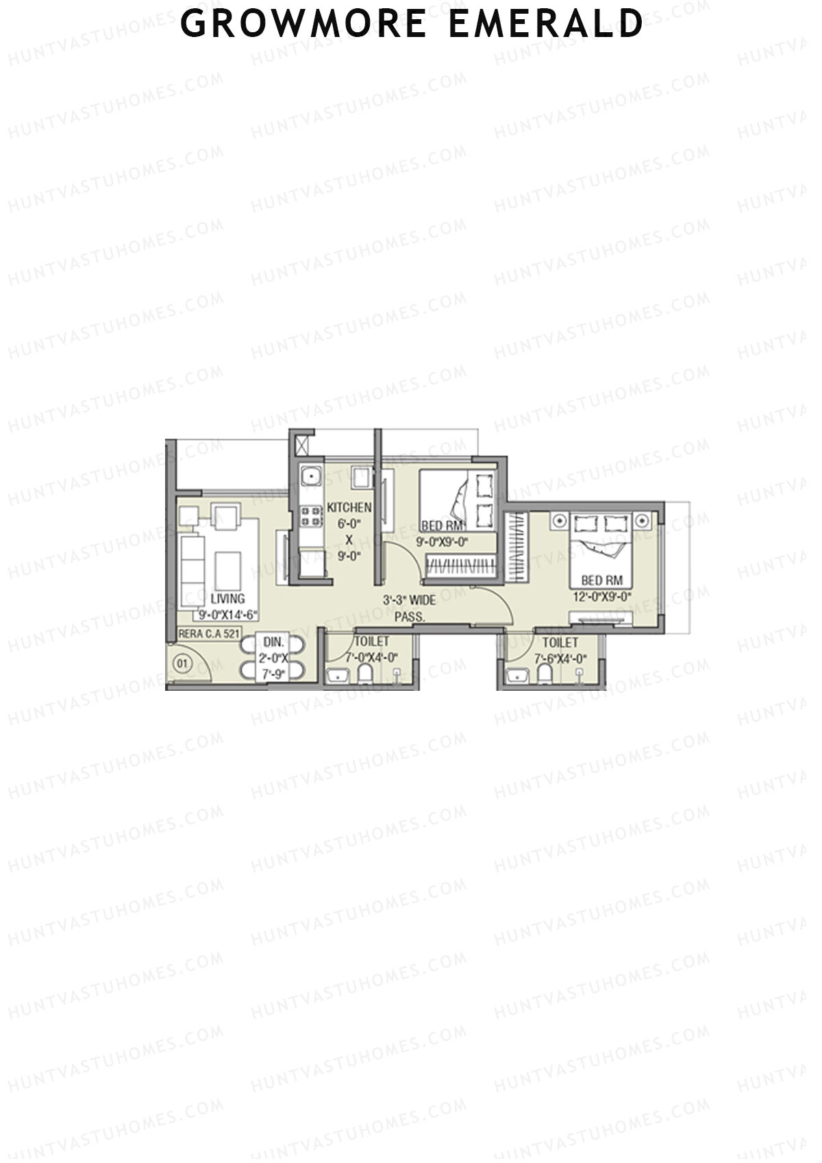 Growmore Emerald Block A Unit 1 Floor Plan
