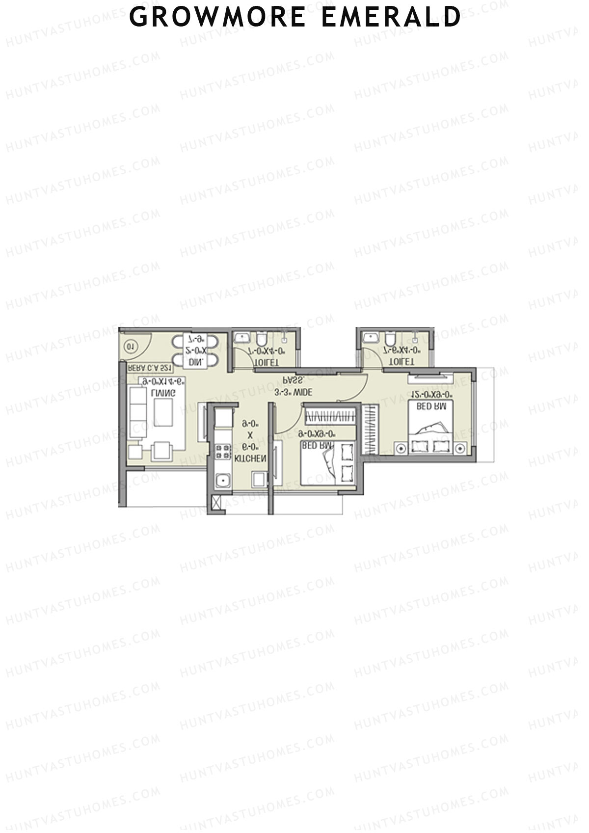 Growmore Emerald Block A Unit 2 Floor Plan