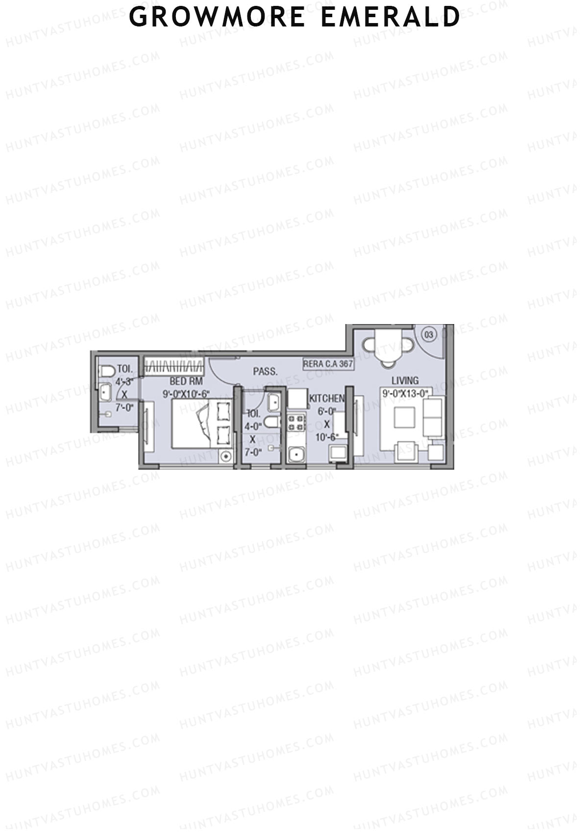Growmore Emerald Block A Unit 3 Floor Plan
