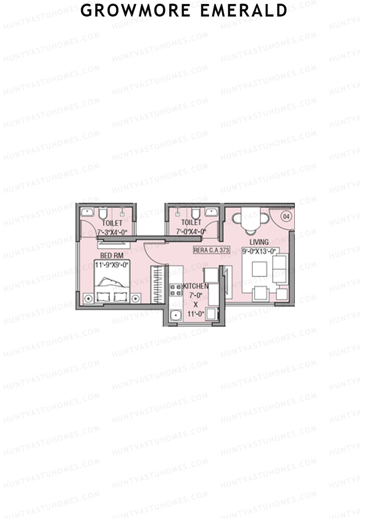 Growmore Emerald Block A Unit 4 Floor Plan
