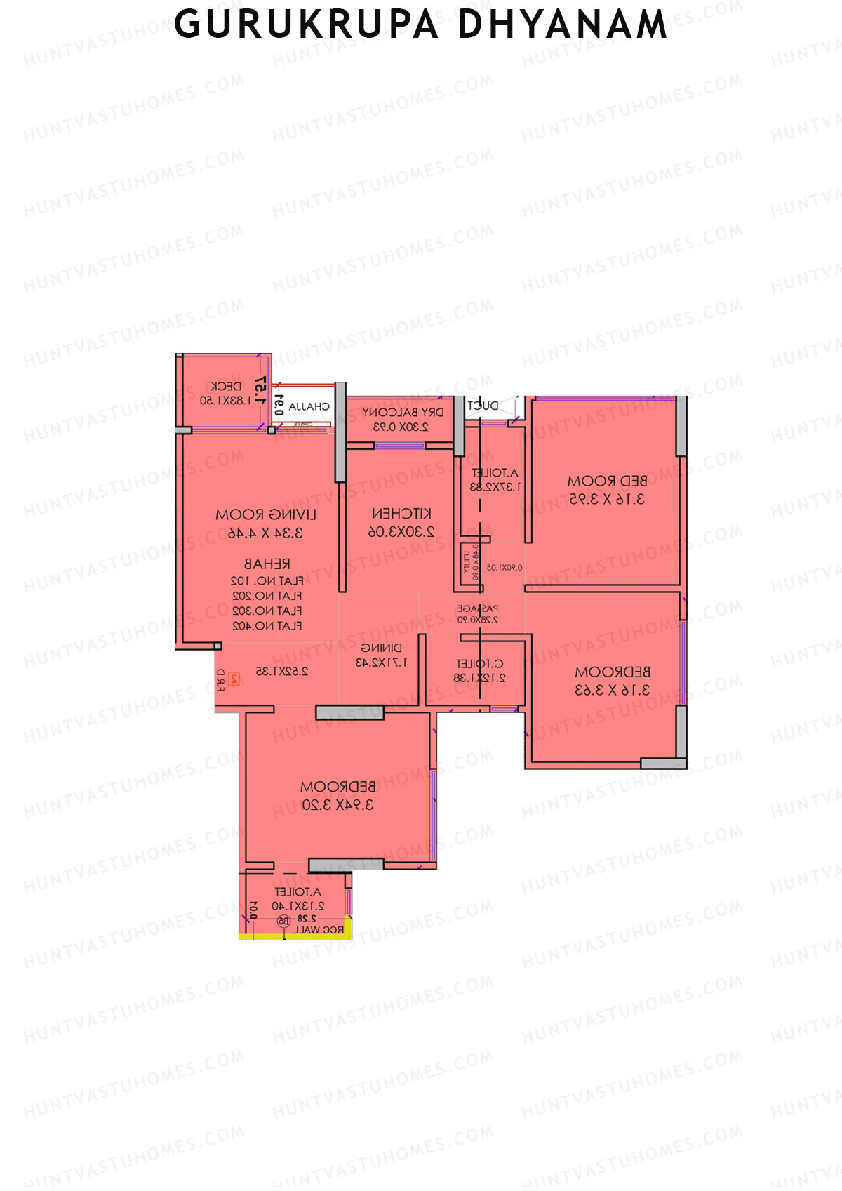 Gurukrupa Dhyanam Wing A Unit 1 Floor Plan