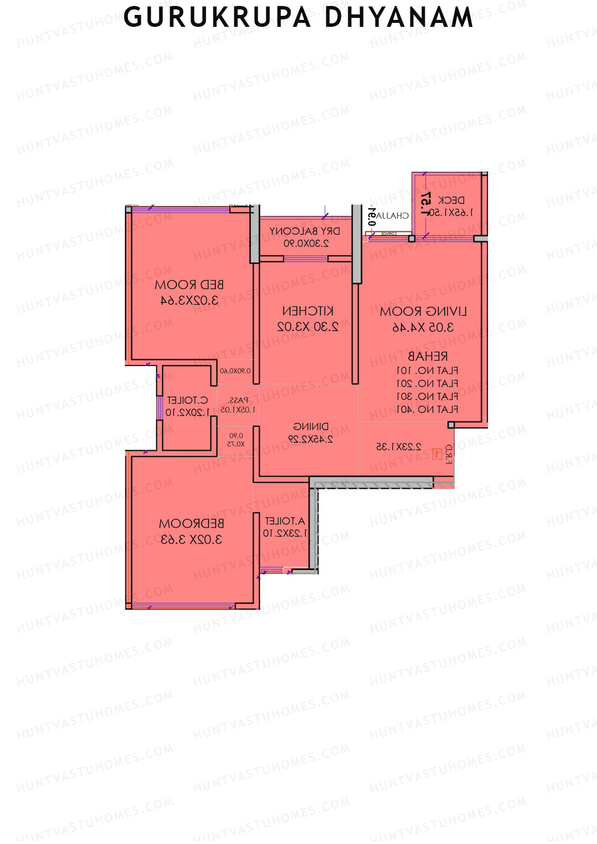 Gurukrupa Dhyanam Wing A Unit 2 Floor Plan