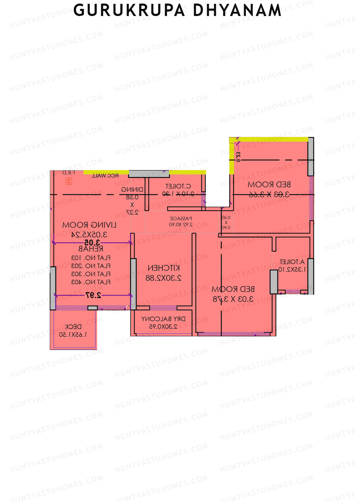 Gurukrupa Dhyanam Wing A Unit 3 Floor Plan
