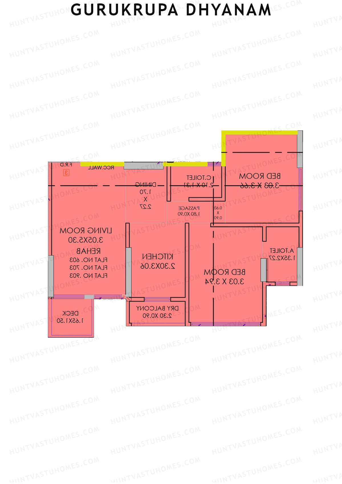 Gurukrupa Dhyanam Wing A Unit 3 Floor Plan