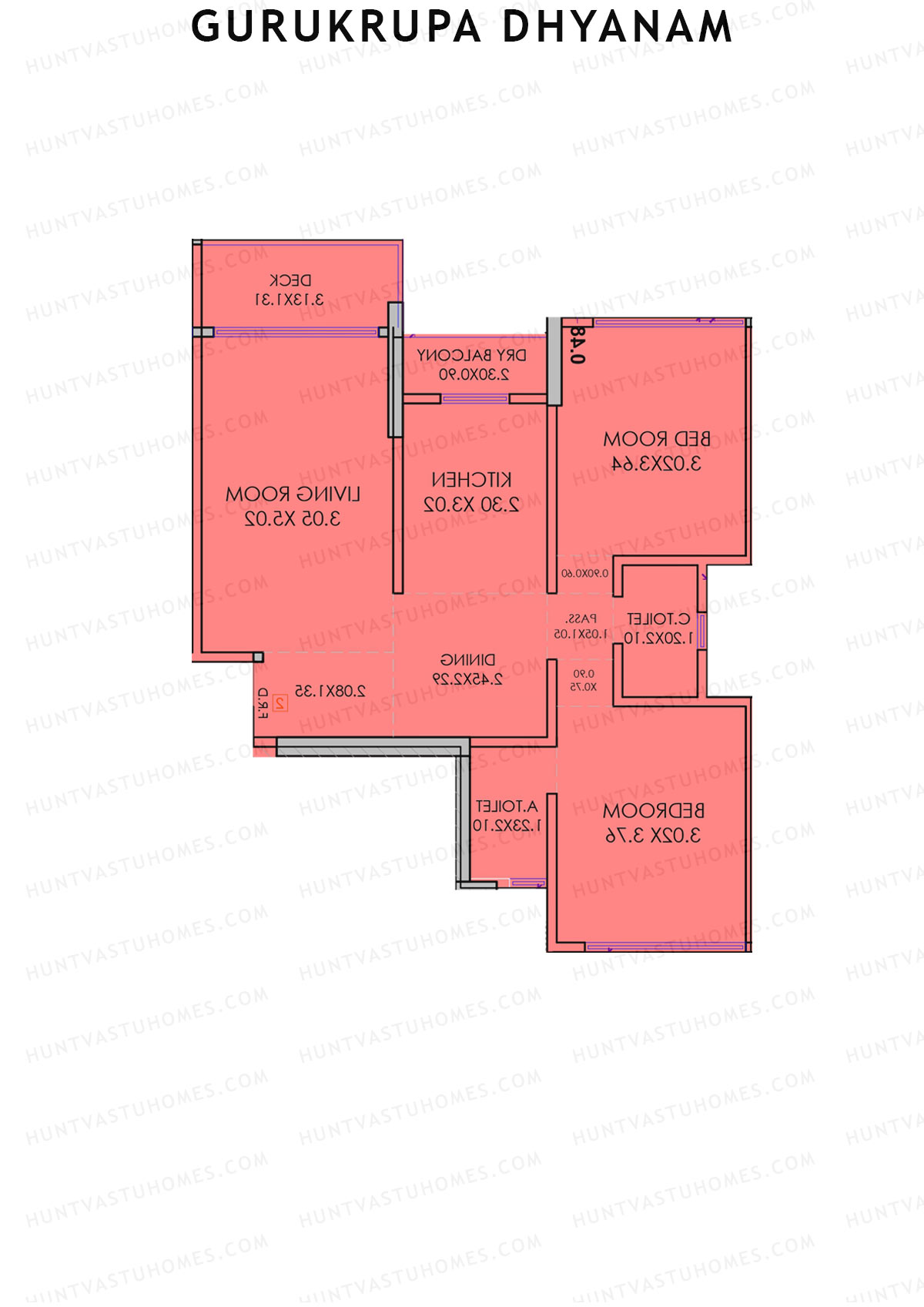 Gurukrupa Dhyanam Wing B Unit 1 Floor Plan