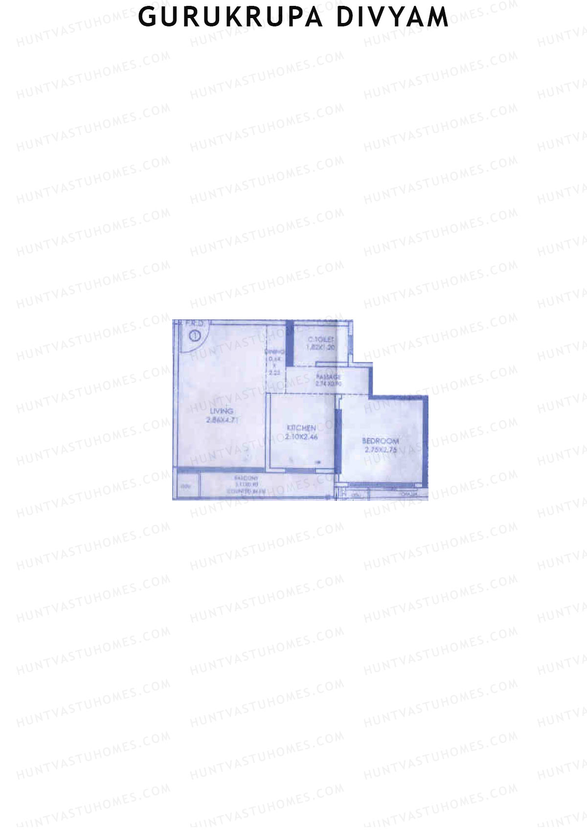 Gurukrupa Divyam Tower 1 Unit 1 Floor Plan