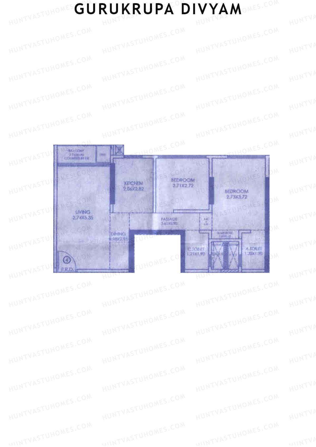 Gurukrupa Divyam Tower 1 Unit 4 Floor Plan