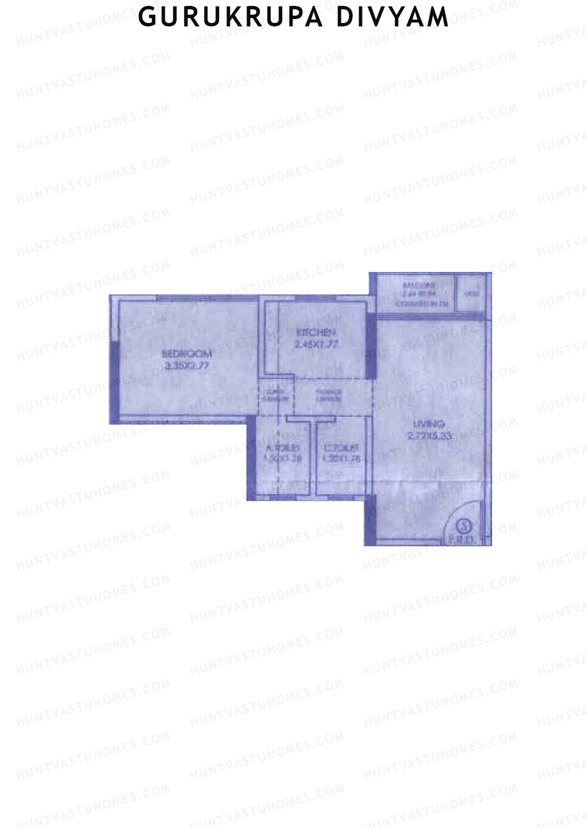 Gurukrupa Divyam Tower 1 Unit 5 Floor Plan