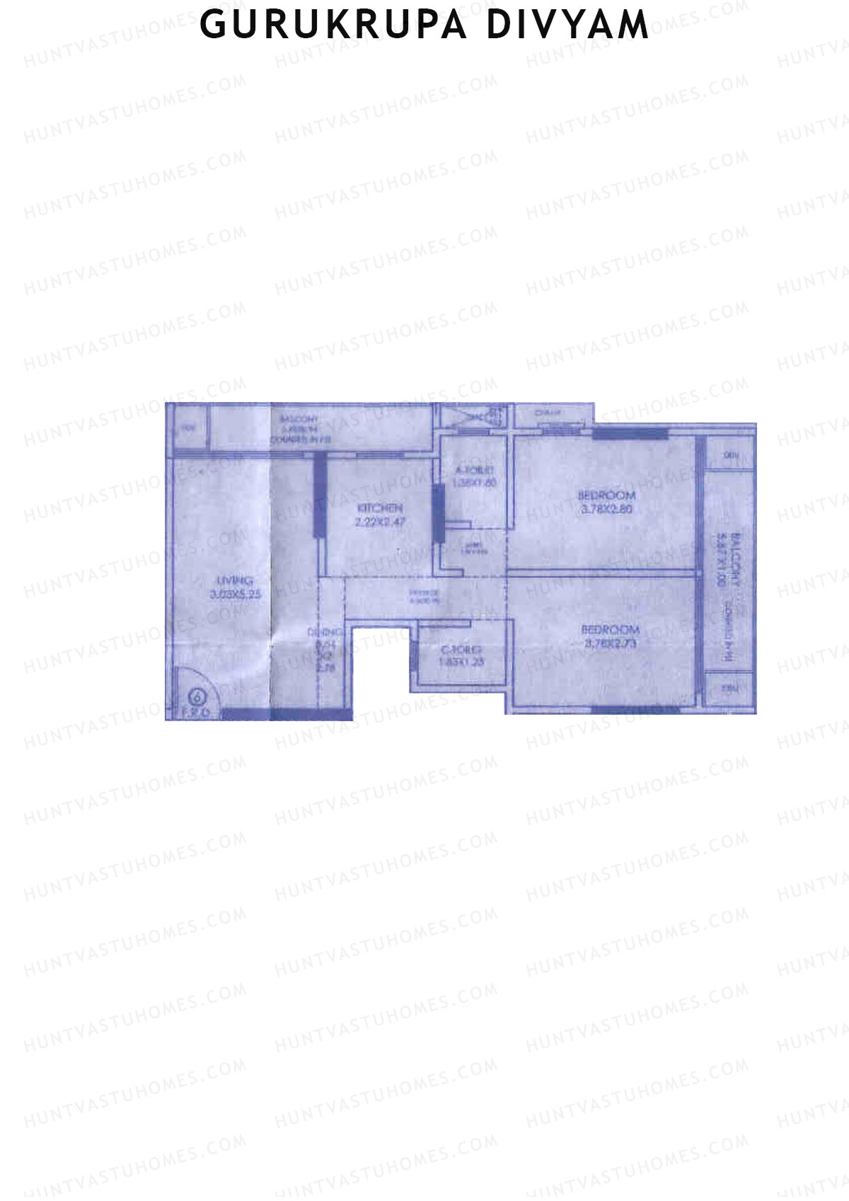 Gurukrupa Divyam Tower 1 Unit 6 Floor Plan