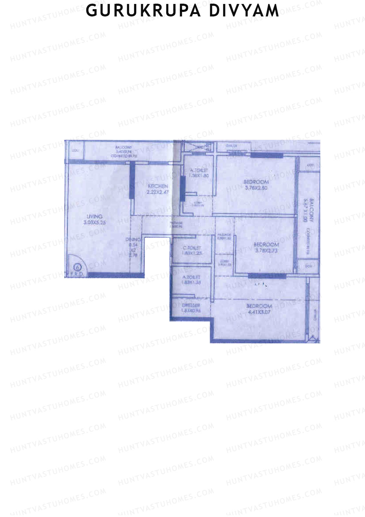 Gurukrupa Divyam Tower 1 Unit 6 Floor Plan