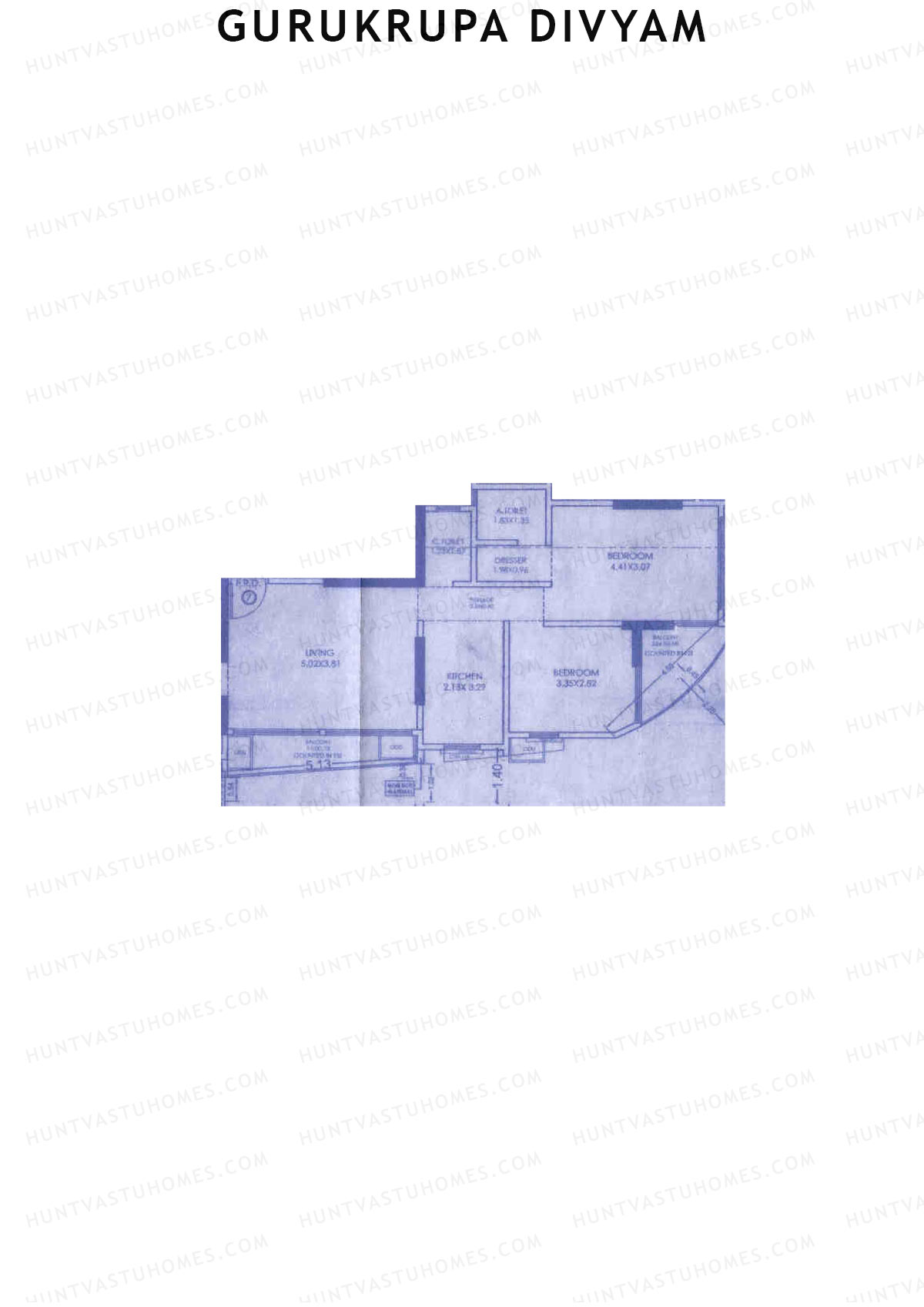 Gurukrupa Divyam Tower 1 Unit 7 Floor Plan