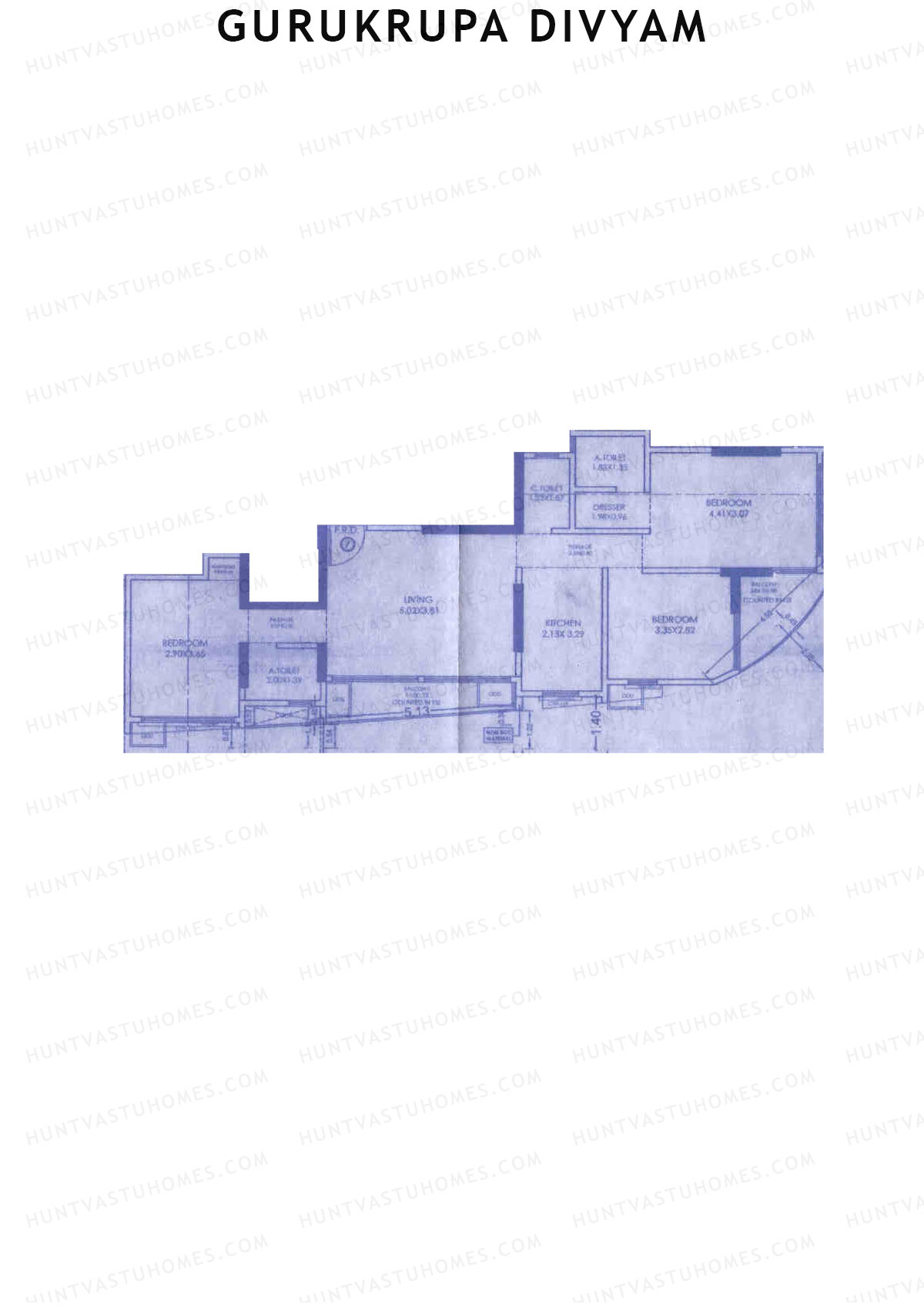 Gurukrupa Divyam Tower 1 Unit 7 Floor Plan